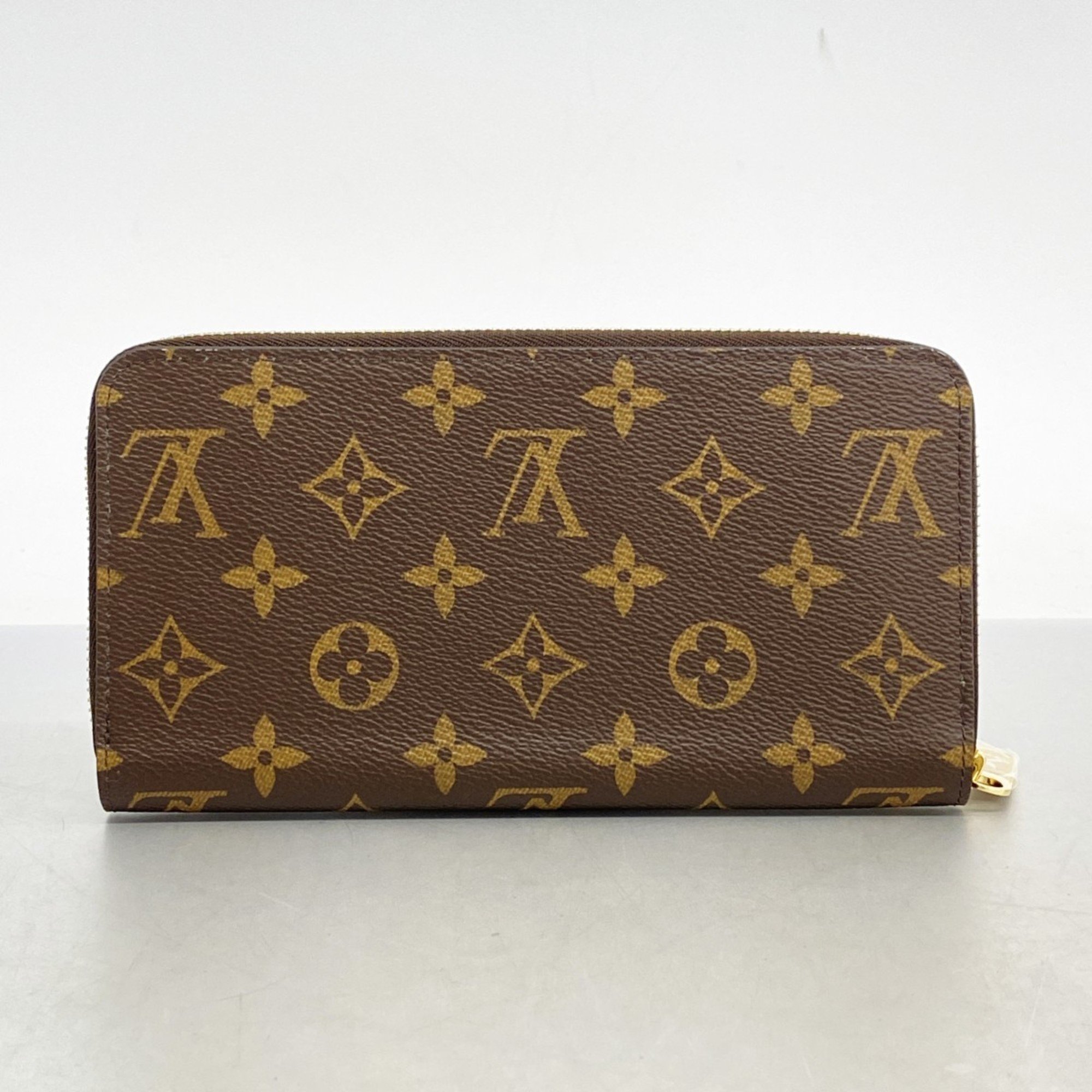 Louis Vuitton Long Wallet Monogram Zippy M42616 Brown Men's Women's