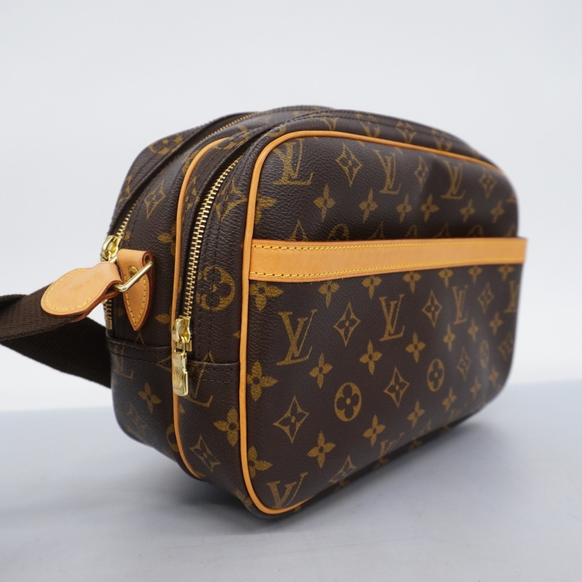 Louis Vuitton Shoulder Bag Monogram Reporter PM M45254 Brown Ladies