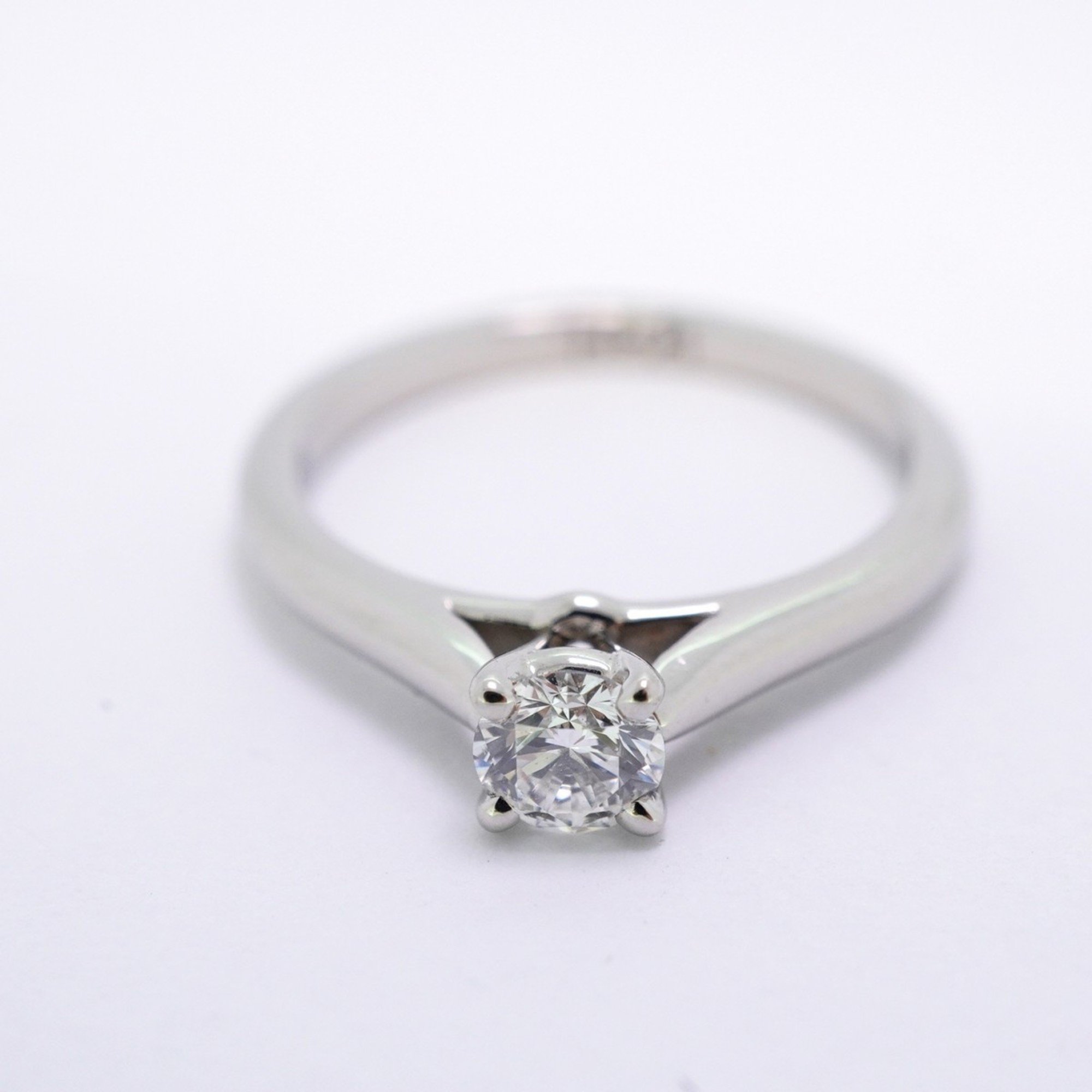 Cartier ring solitaire 1PD diamond Pt950 platinum 0.25ct size 6.5 ladies