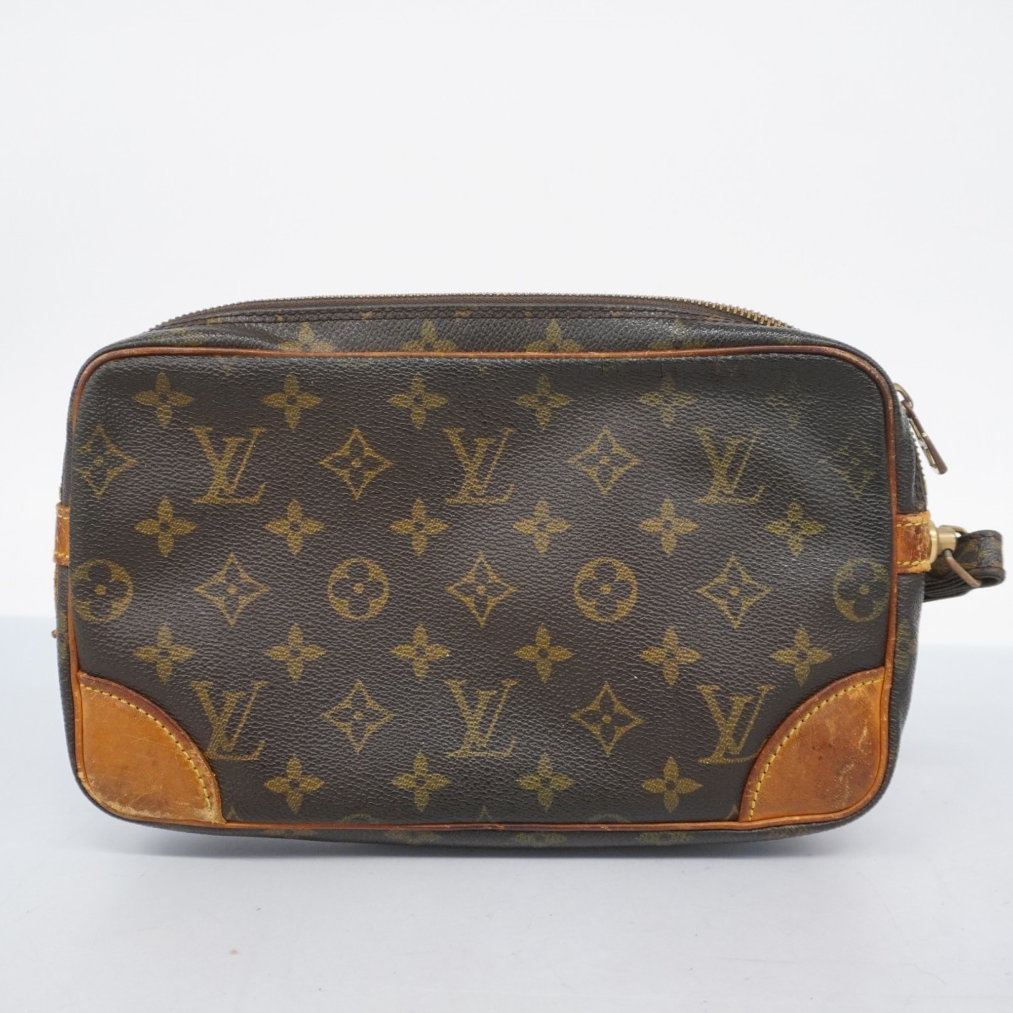 Louis Vuitton Clutch Bag Monogram Marly Dragonne GM M51825 Brown Men's