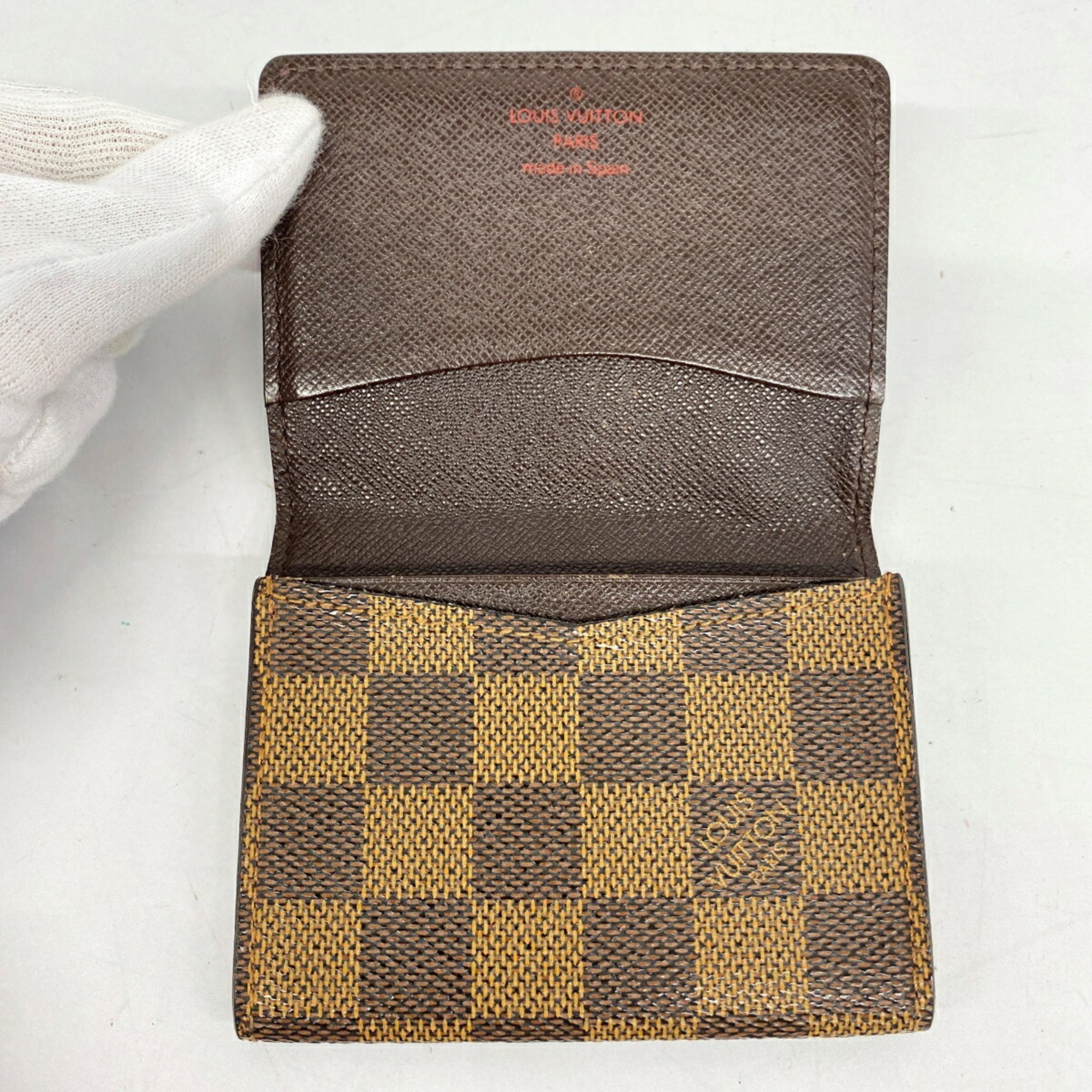 Louis Vuitton Business Card Holder Damier Envelope Carte de Visite N62920 Ebene Men's Women's