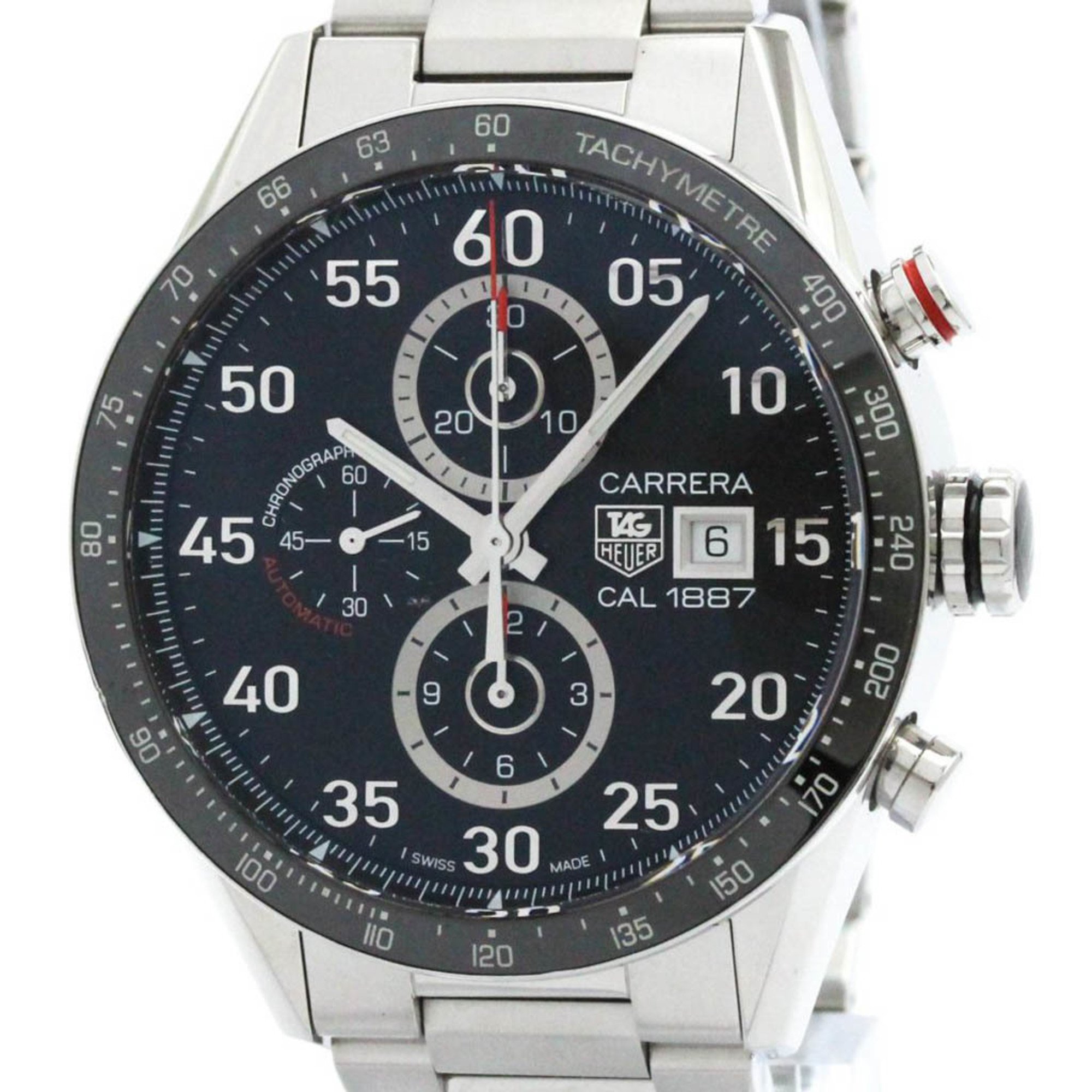 Polished TAG HEUER Carrera Calibre 1887 Chronograph Steel Watch CAR2A10 BF571742