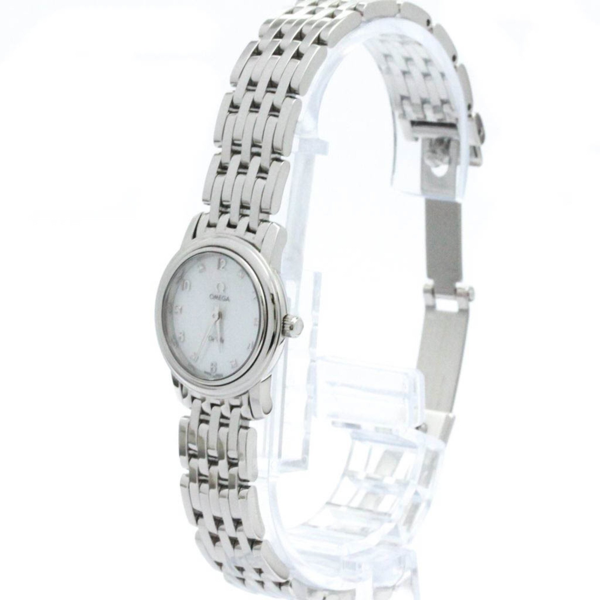 Polished OMEGA De Ville Prestige Diamond MOP Steel Ladies Watch 4570.75 BF574141