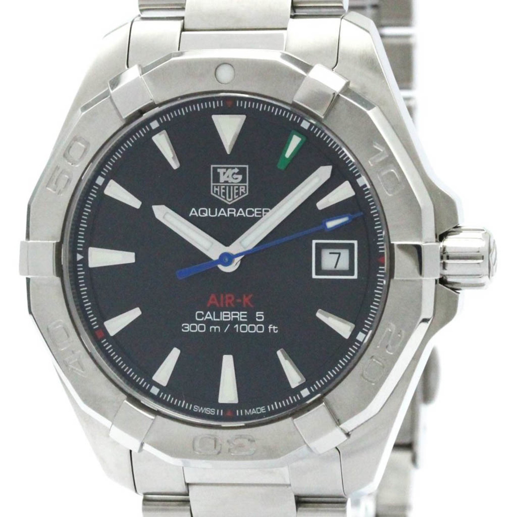 Polished TAG HEUER Aquaracer AIR-K Steel Automatic Mens Watch WAY2115 BF576564