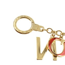 LOUIS VUITTON Portocle Initial Bag Charm Gold Red M61020