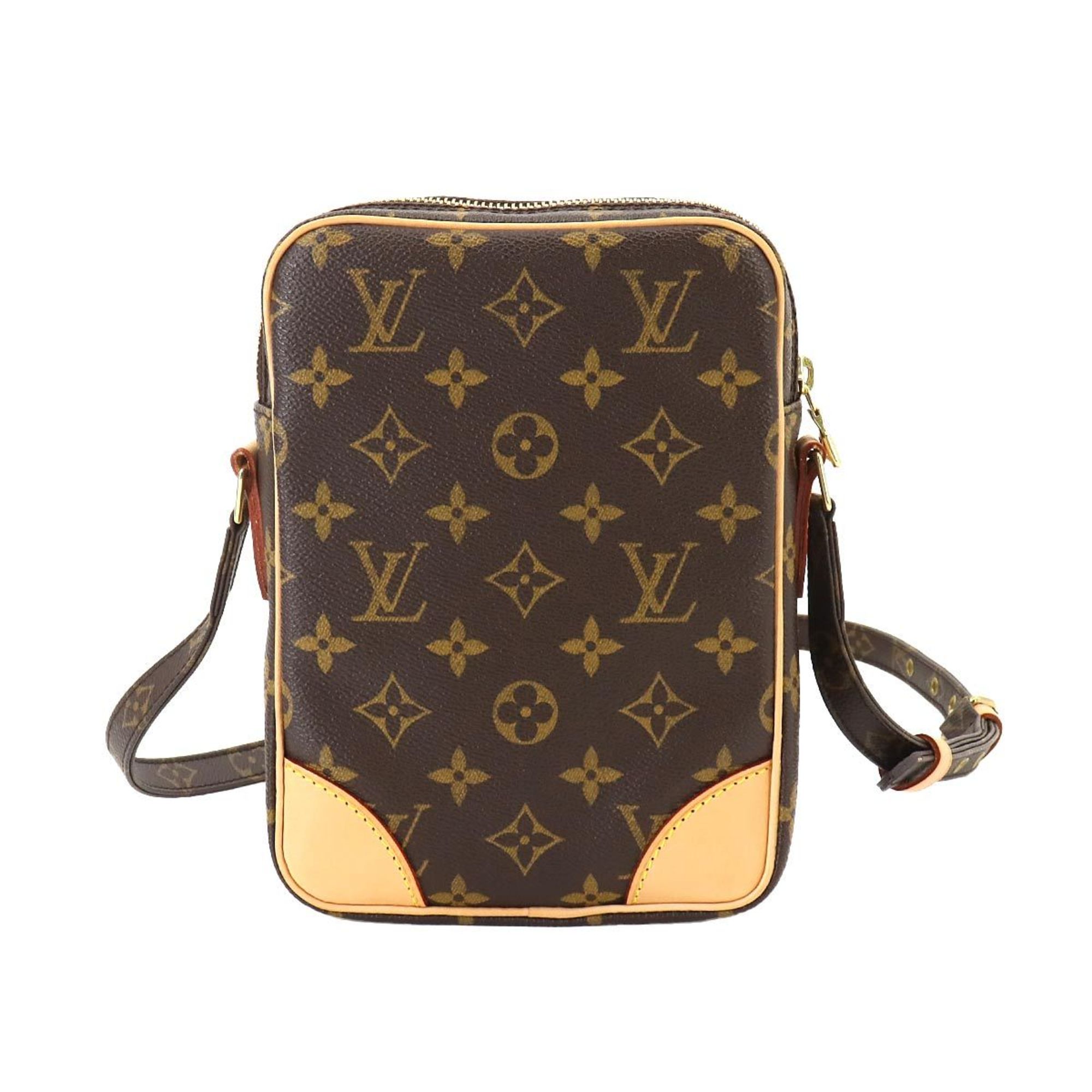 Louis Vuitton Monogram Danube Shoulder Bag Brown M45266 Gold Hardware