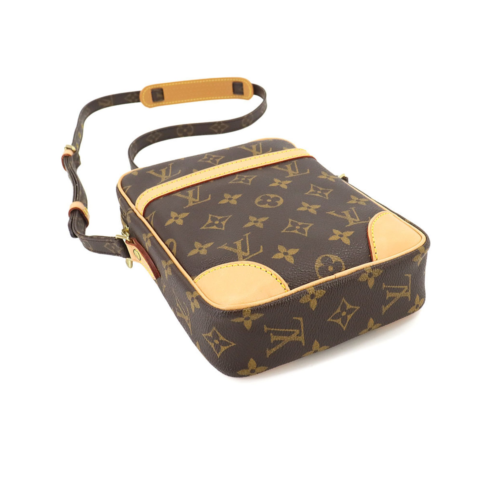 Louis Vuitton Monogram Danube Shoulder Bag Brown M45266 Gold Hardware