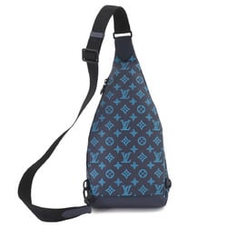 Louis Vuitton LOUIS VUITTON Monogram Shadow Duo Sling Bag Body Leather Navy River Blue M46562 RFID Slingbag