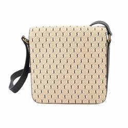 Saint Laurent Shoulder Bag PVC Leather Beige 668582