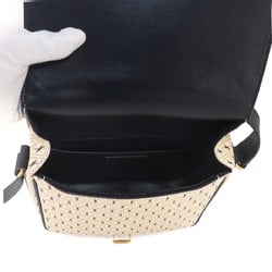 Saint Laurent Shoulder Bag PVC Leather Beige 668582