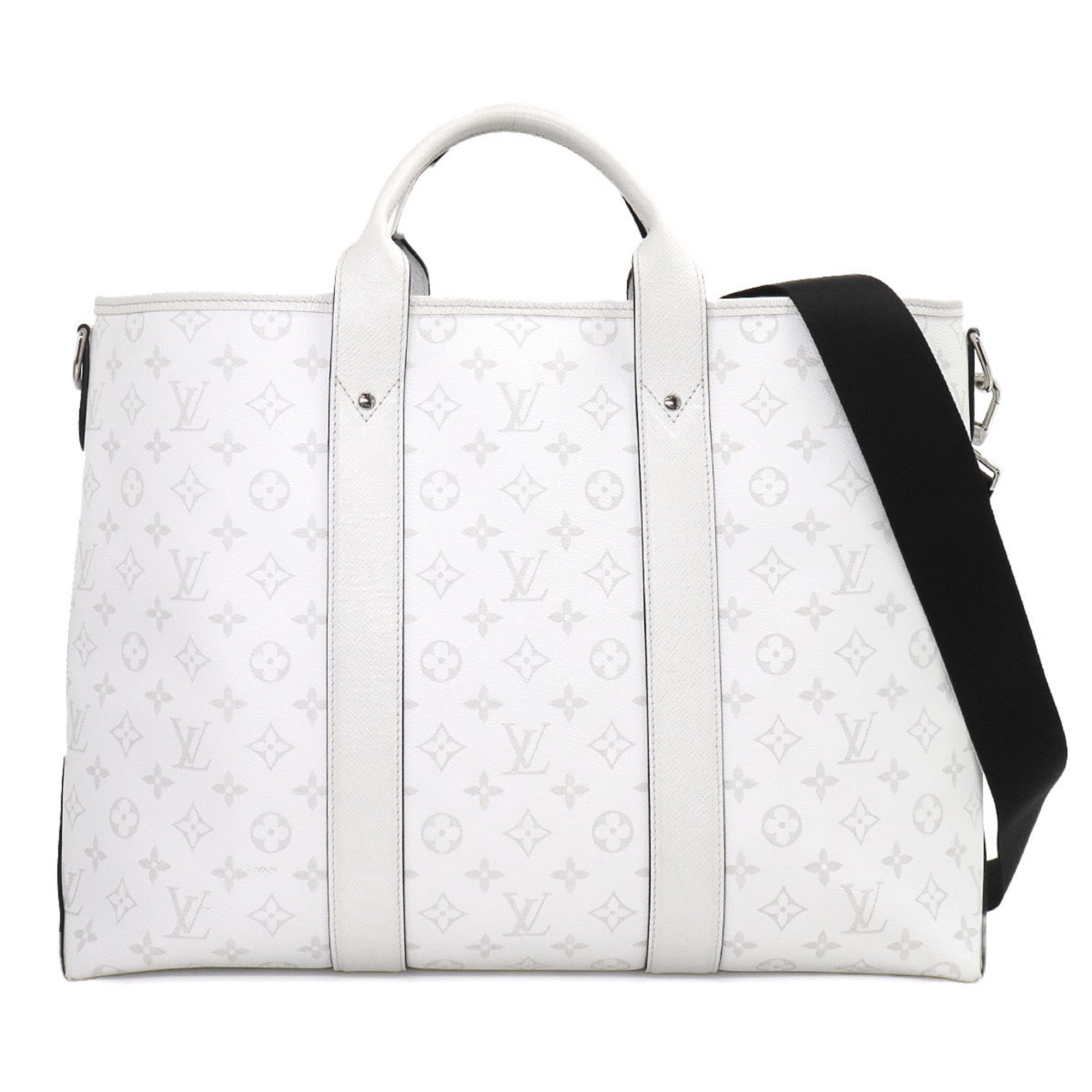 Louis Vuitton LOUIS VUITTON Taigarama Weekend Tote NM 2way Shoulder Bag Optic White M30919 RFID