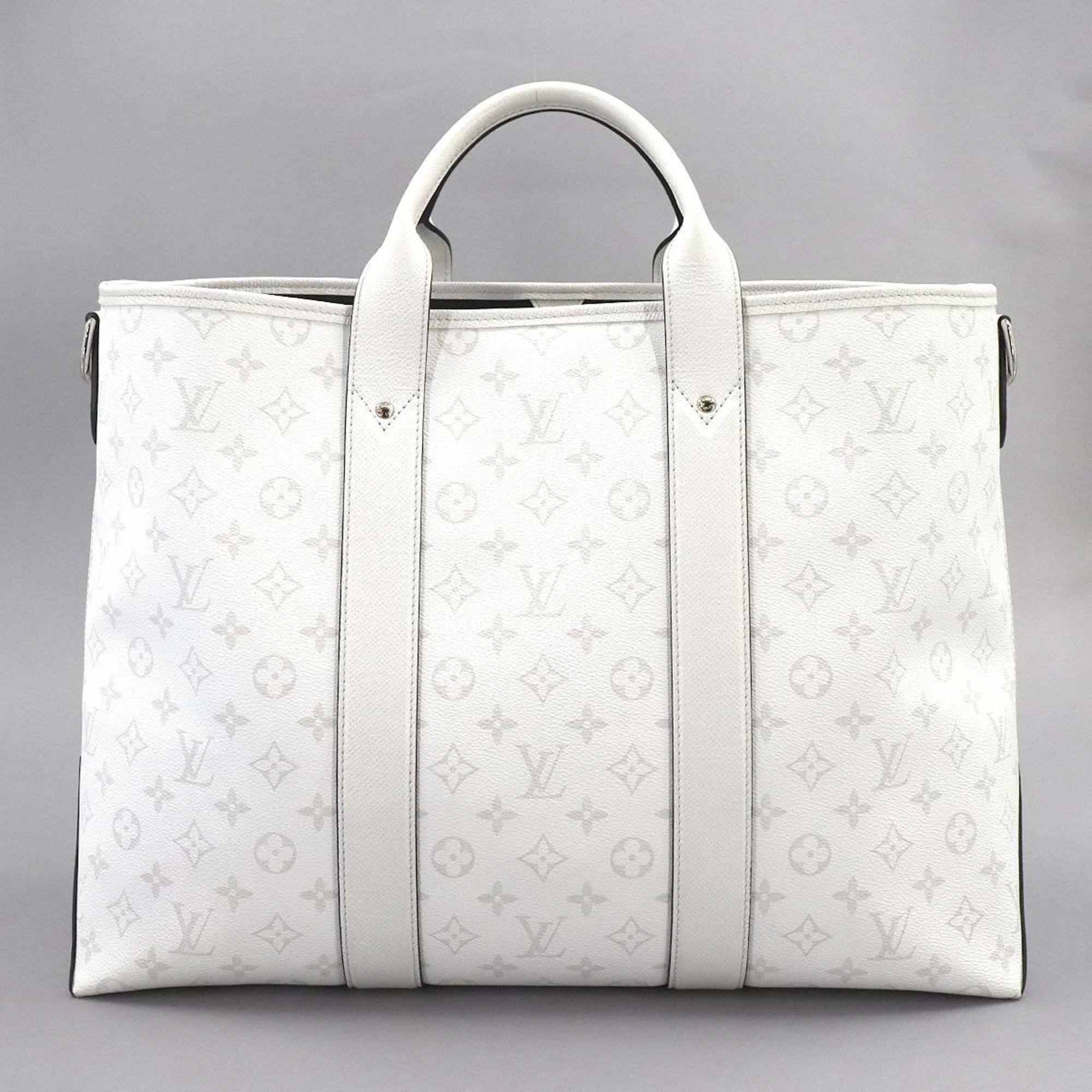 Louis Vuitton LOUIS VUITTON Taigarama Weekend Tote NM 2way Shoulder Bag Optic White M30919 RFID