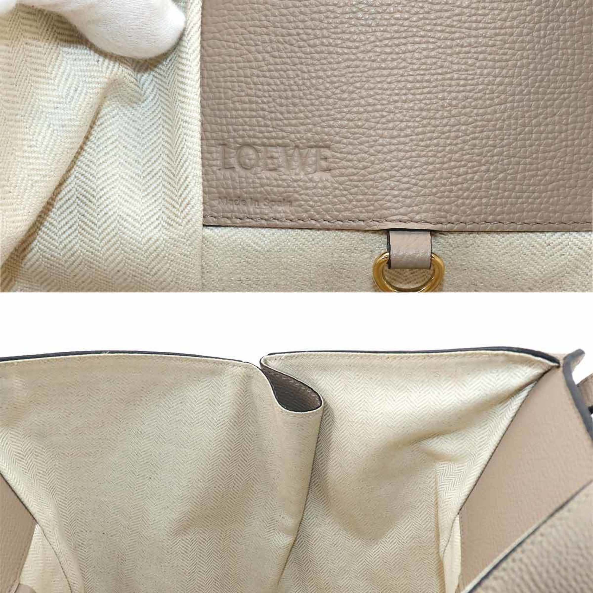 LOEWE Hammock Small 2way Hand Shoulder Bag Leather Beige A538S35X18 Gold Hardware