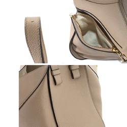 LOEWE Hammock Small 2way Hand Shoulder Bag Leather Beige A538S35X18 Gold Hardware