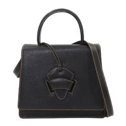 LOEWE Barcelona 2way hand shoulder bag leather black gold hardware Bag