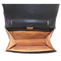 LOEWE Barcelona 2way hand shoulder bag leather black gold hardware Bag