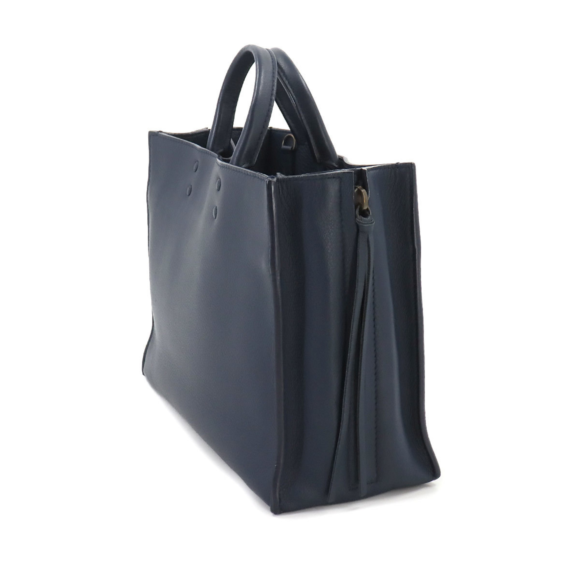 BALENCIAGA Papier A6 Tote Bag, 2-way, Leather, Shoulder Navy, 490027