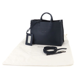 BALENCIAGA Papier A6 Tote Bag, 2-way, Leather, Shoulder Navy, 490027