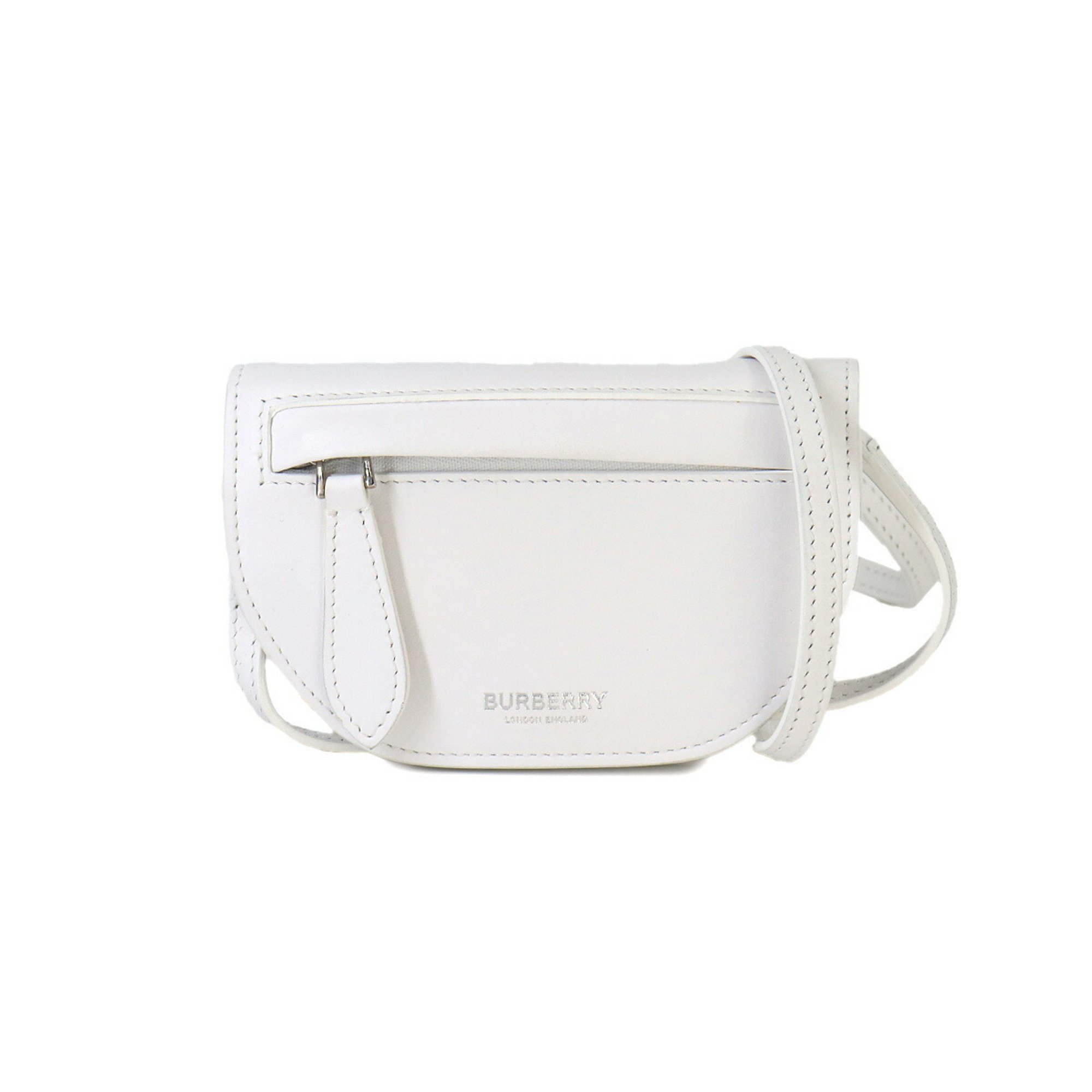 Burberry Olympia Micro Shoulder Bag Leather White 8040736