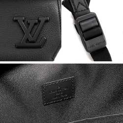 Louis Vuitton Aerogram Takeoff Backpack Rucksack Leather Black M57079 RFID