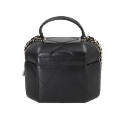 CHANEL Matelasse Small Vanity Chain Shoulder Bag Leather Black AS2630 Case