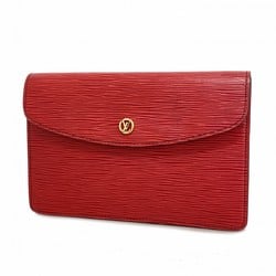 Louis Vuitton Epi Montaigne 23 Clutch Bag M52667 Castilian Red Women's