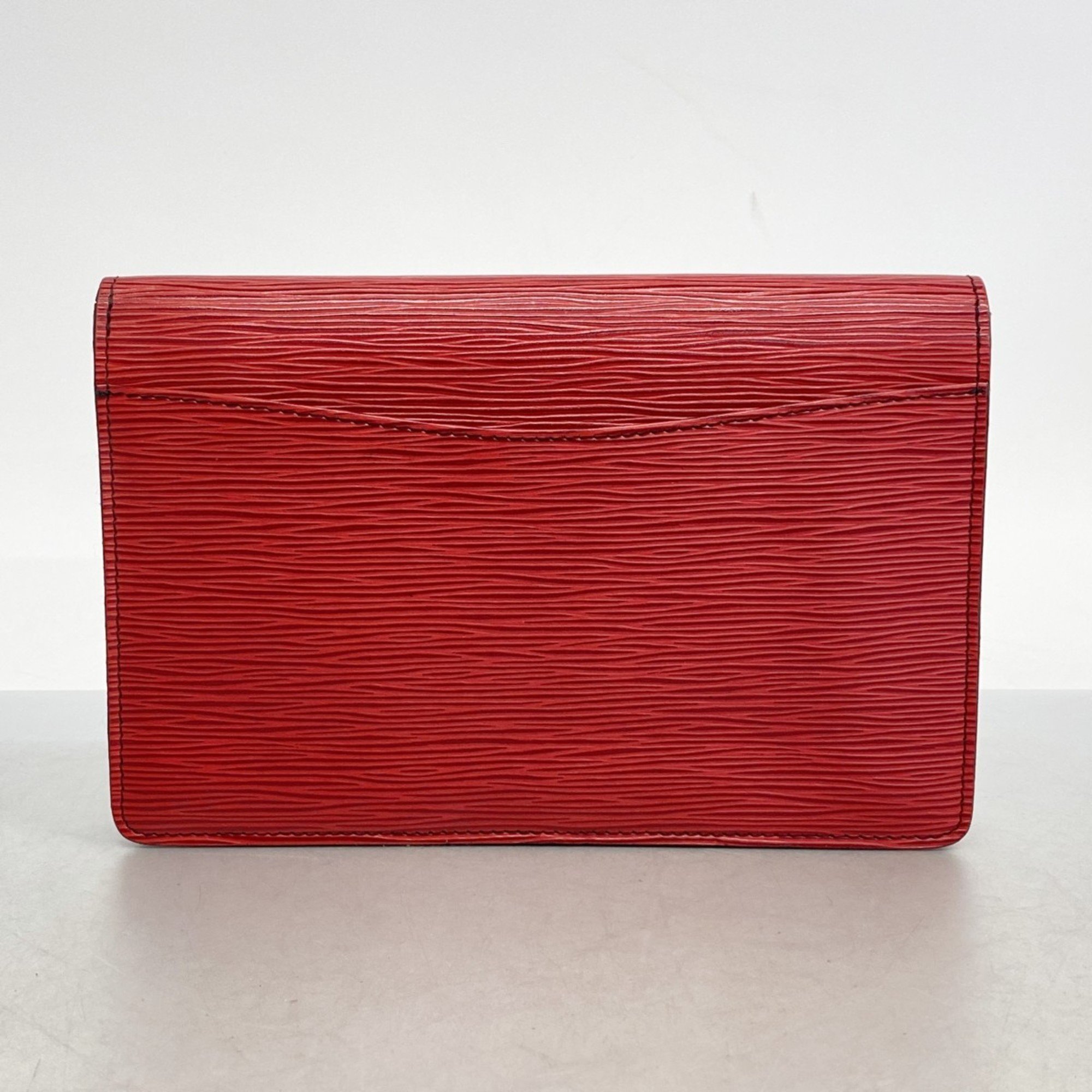 Louis Vuitton Epi Montaigne 23 Clutch Bag M52667 Castilian Red Women's