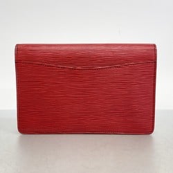 Louis Vuitton Epi Montaigne 23 Clutch Bag M52667 Castilian Red Women's