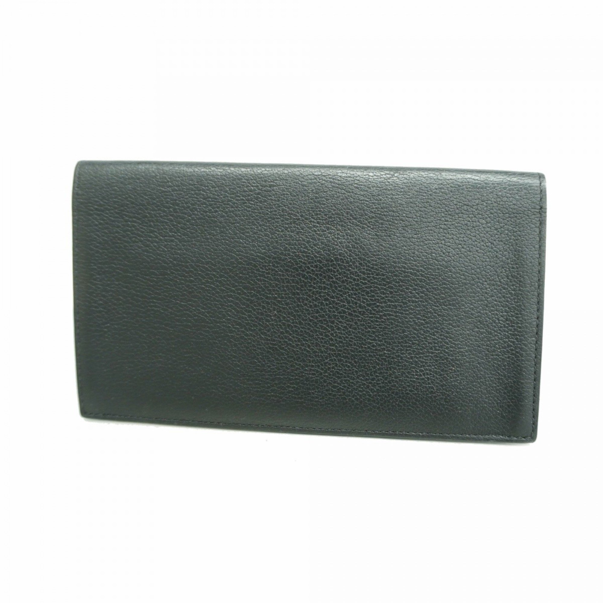 Hermes Long Wallet Citizen Twill Silkin Evercolor Black A Stamp Men's