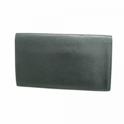 Hermes Long Wallet Citizen Twill Silkin Evercolor Black A Stamp Men's