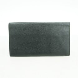 Hermes Long Wallet Citizen Twill Silkin Evercolor Black A Stamp Men's