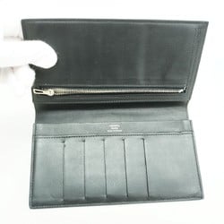 Hermes Long Wallet Citizen Twill Silkin Evercolor Black A Stamp Men's