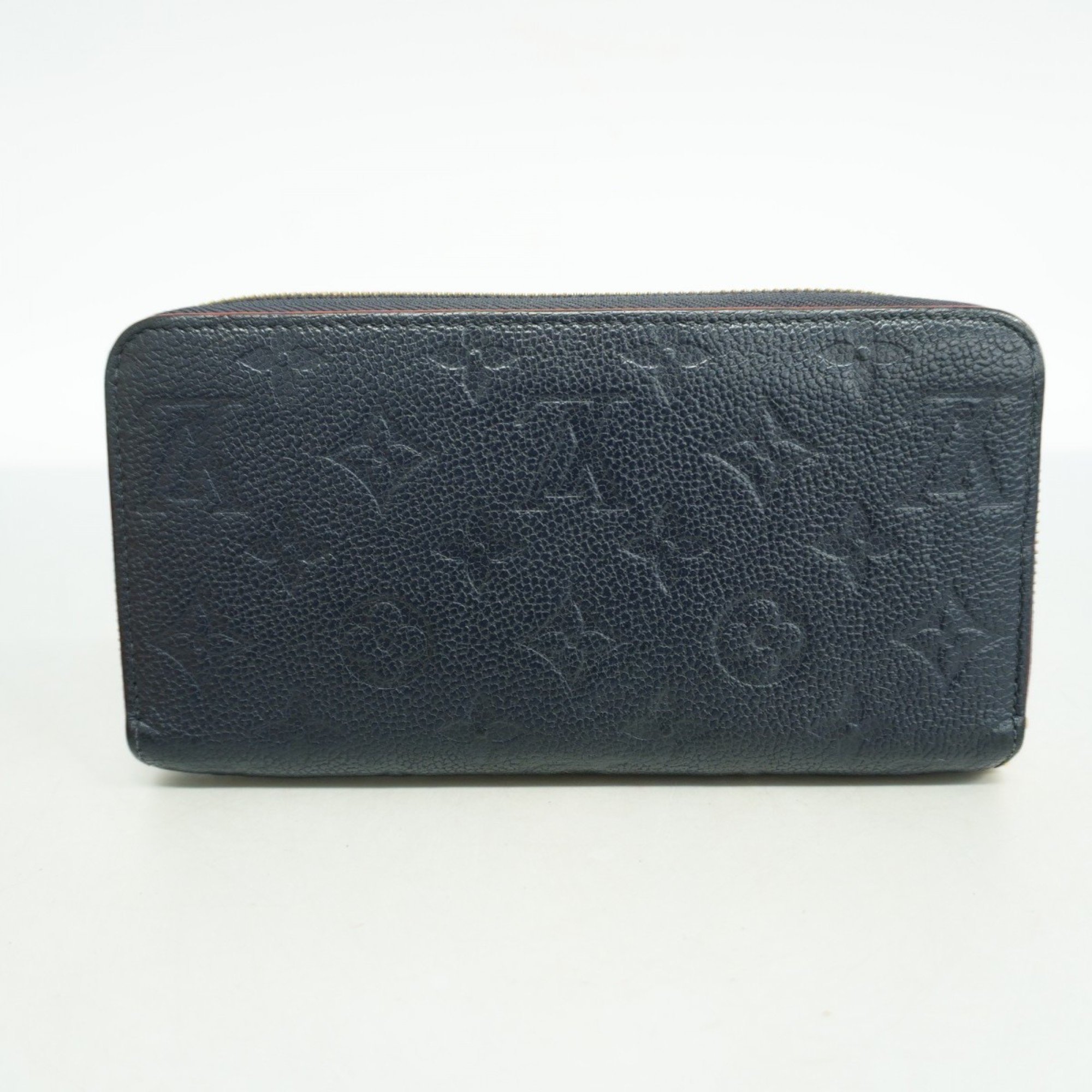 Louis Vuitton Long Wallet Monogram Empreinte Zippy M62121 Marine Rouge Men's Women's