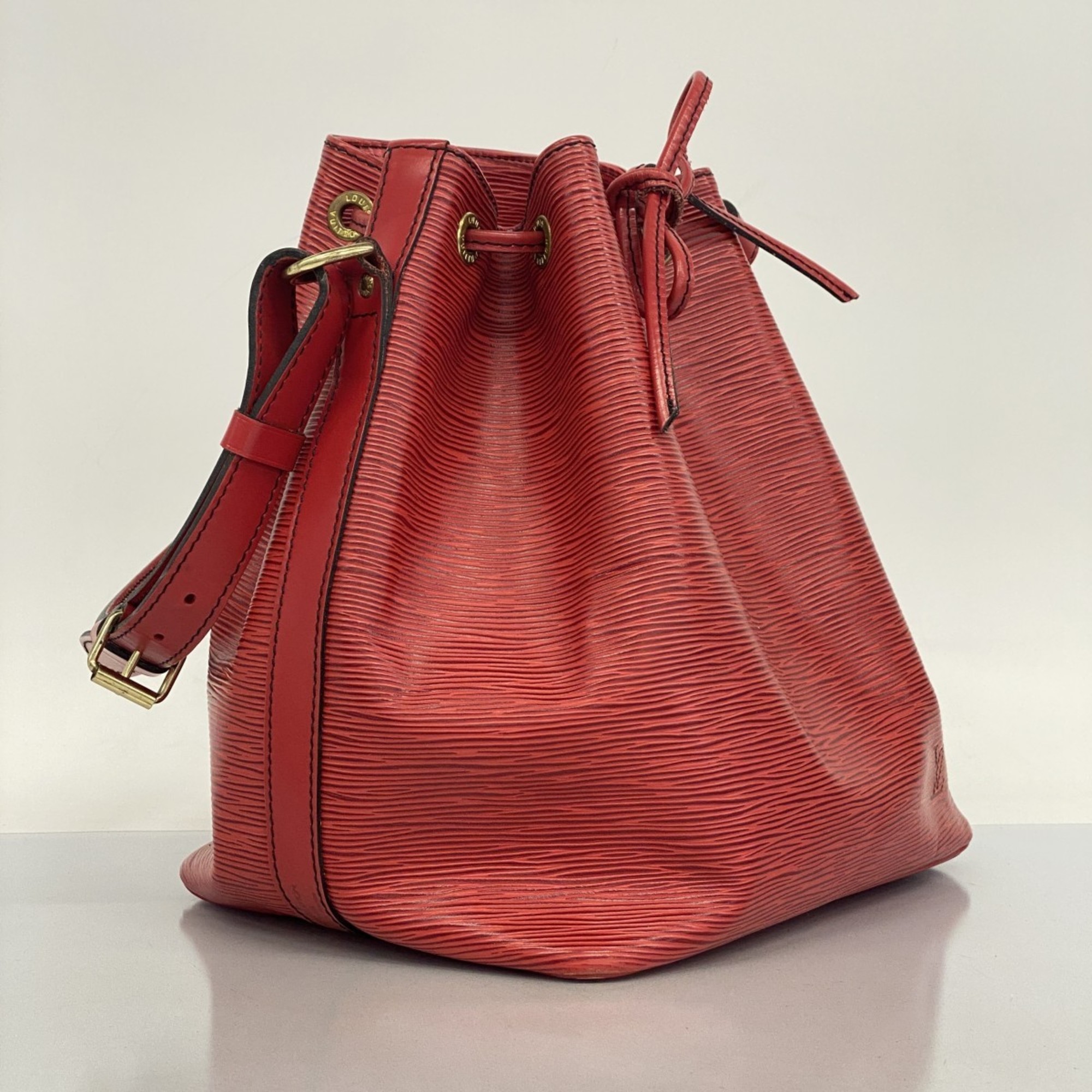 Louis Vuitton Shoulder Bag Epi Petit Noe M59017 Castilian Red Ladies