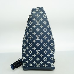 Louis Vuitton Body Bag Monogram Shadow Duo Sling M24751 Navy Men's