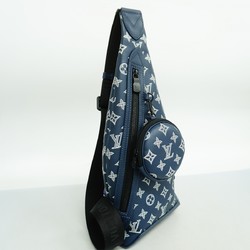 Louis Vuitton Body Bag Monogram Shadow Duo Sling M24751 Navy Men's