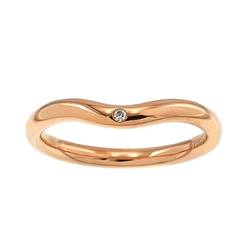 Tiffany & Co. Curved Band Ring, size 10, diamond, K18, PG, pink gold, 750, Ring