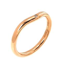 Tiffany & Co. Curved Band Ring, size 10, diamond, K18, PG, pink gold, 750, Ring