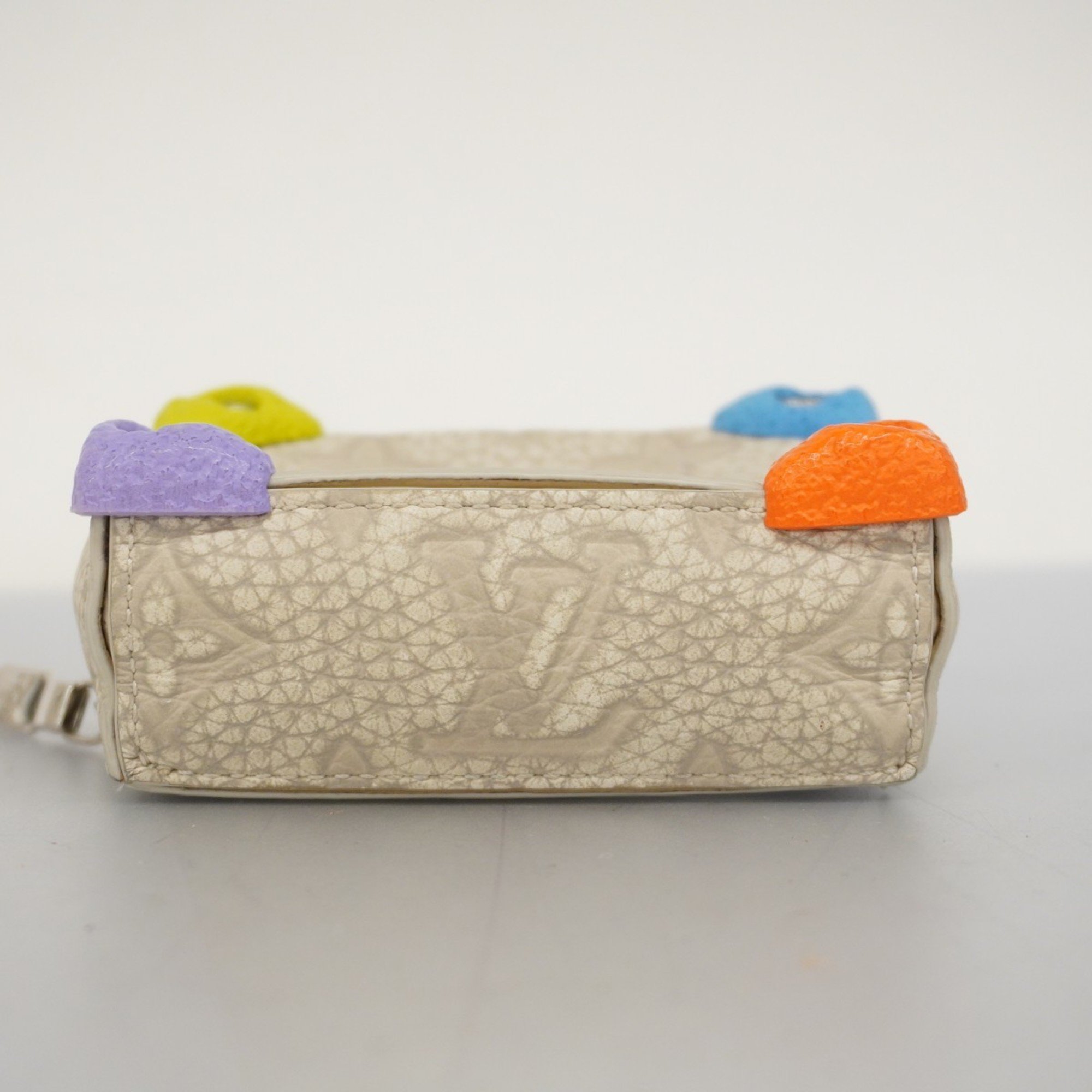 Louis Vuitton Pouch Monogram Taurillon Climbing MP3383 White Multicolor Men's Women's