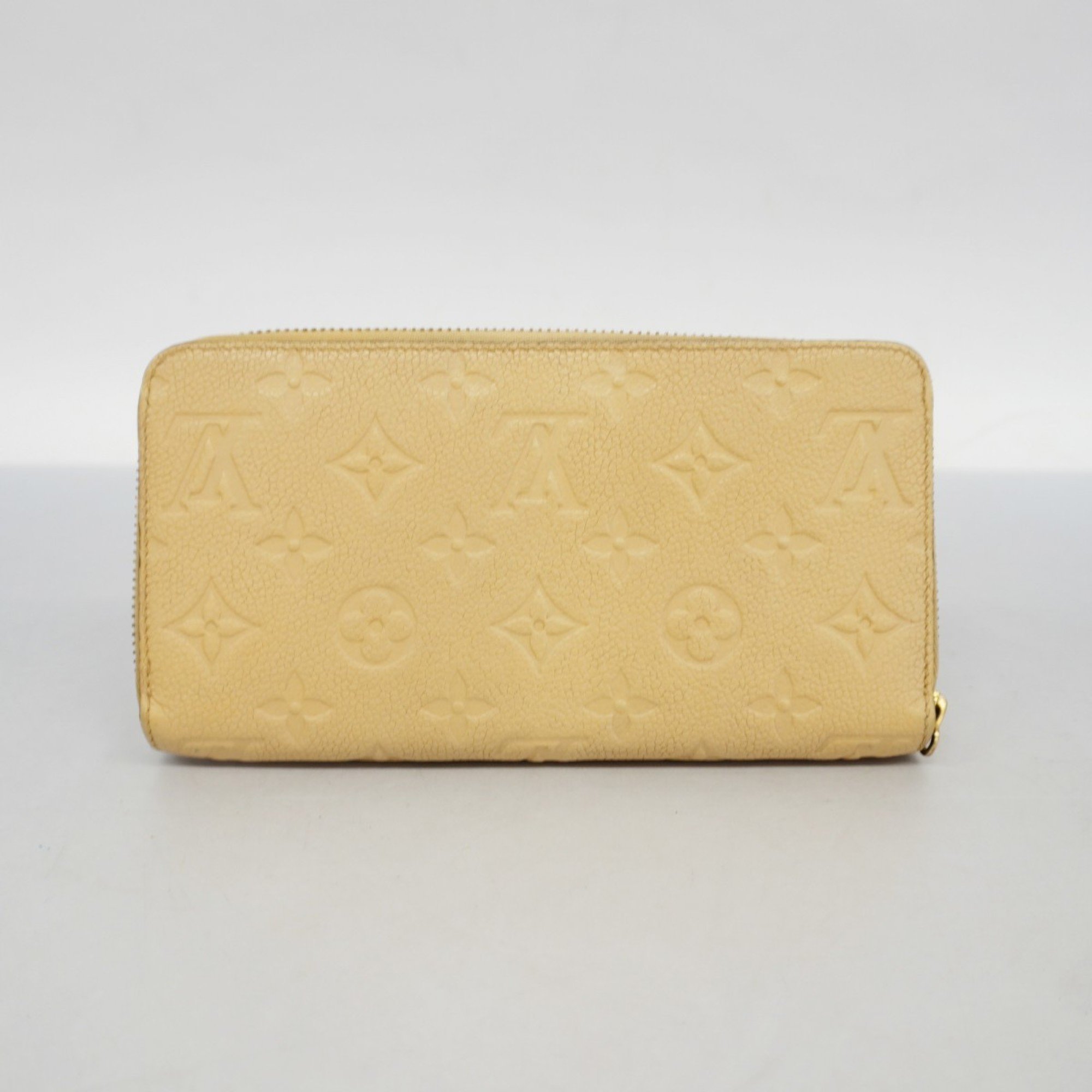 Louis Vuitton Long Wallet Monogram Empreinte Zippy M60746 Dune Men's Women's