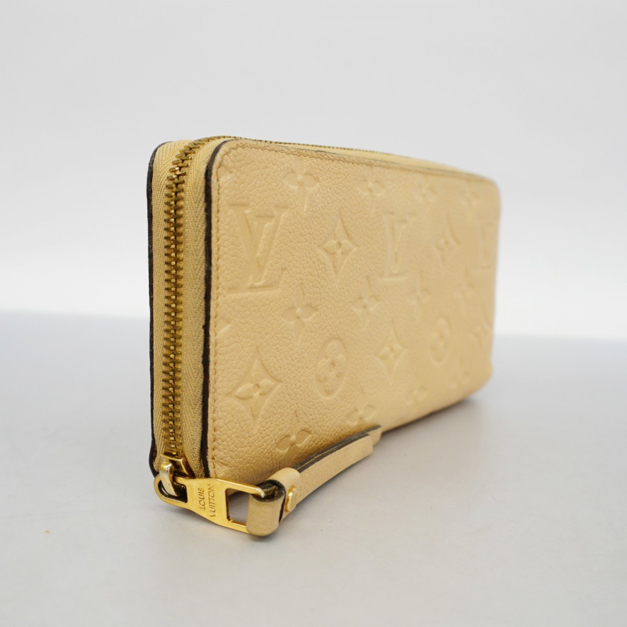 Louis Vuitton Long Wallet Monogram Empreinte Zippy M60746 Dune Men's Women's