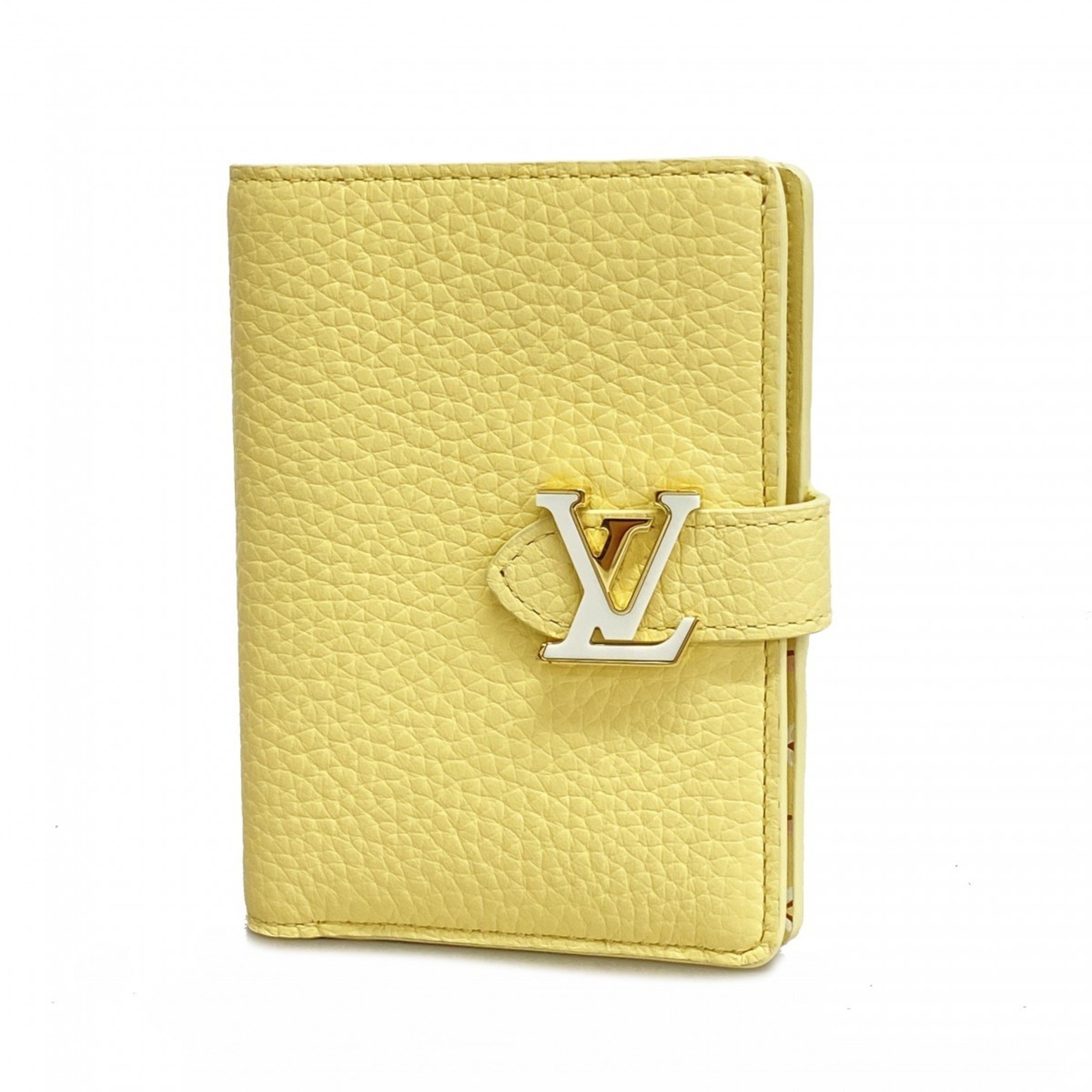 Louis Vuitton Wallet Vertical Compact M11975 Banana Yellow Limited Edition for Women