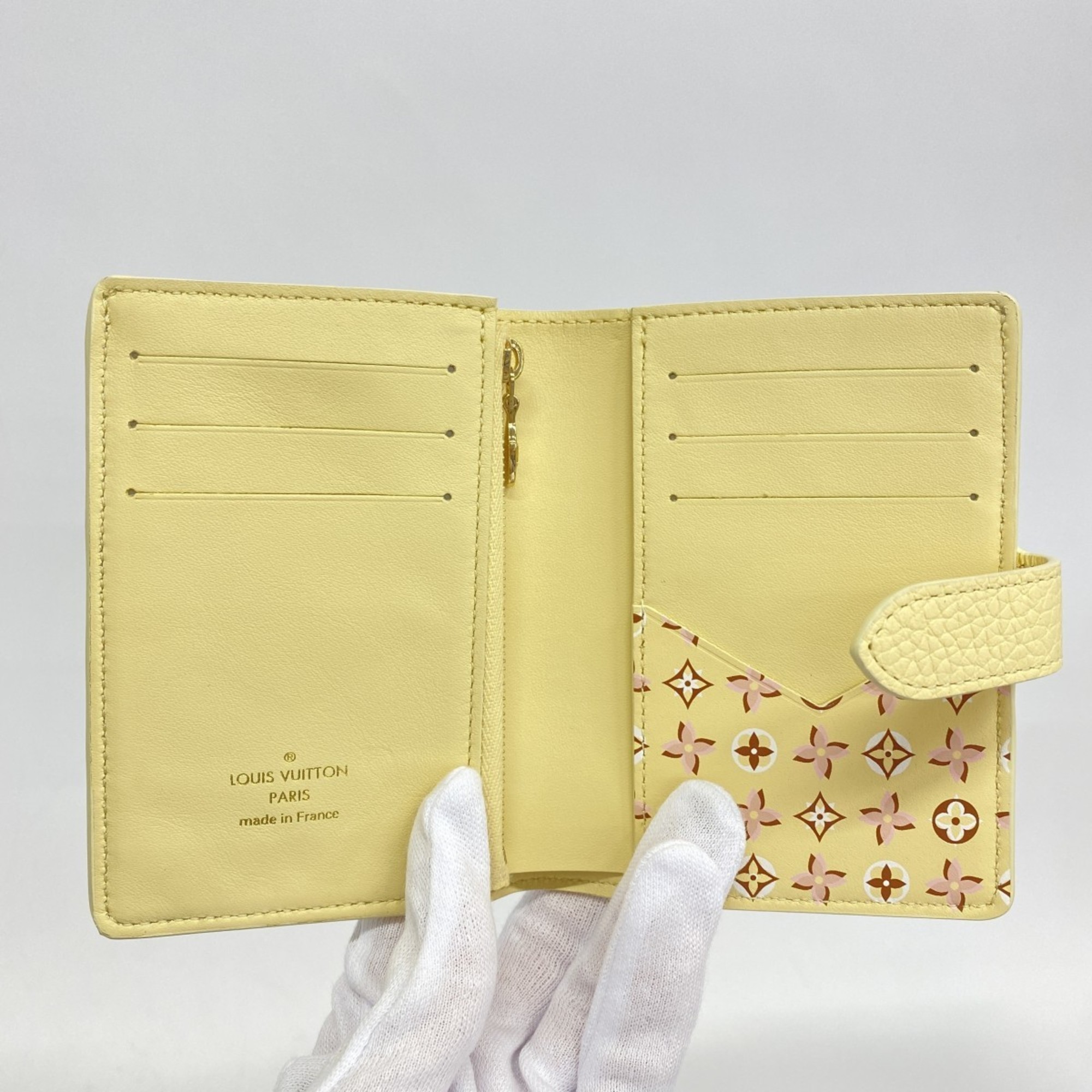 Louis Vuitton Wallet Vertical Compact M11975 Banana Yellow Limited Edition for Women