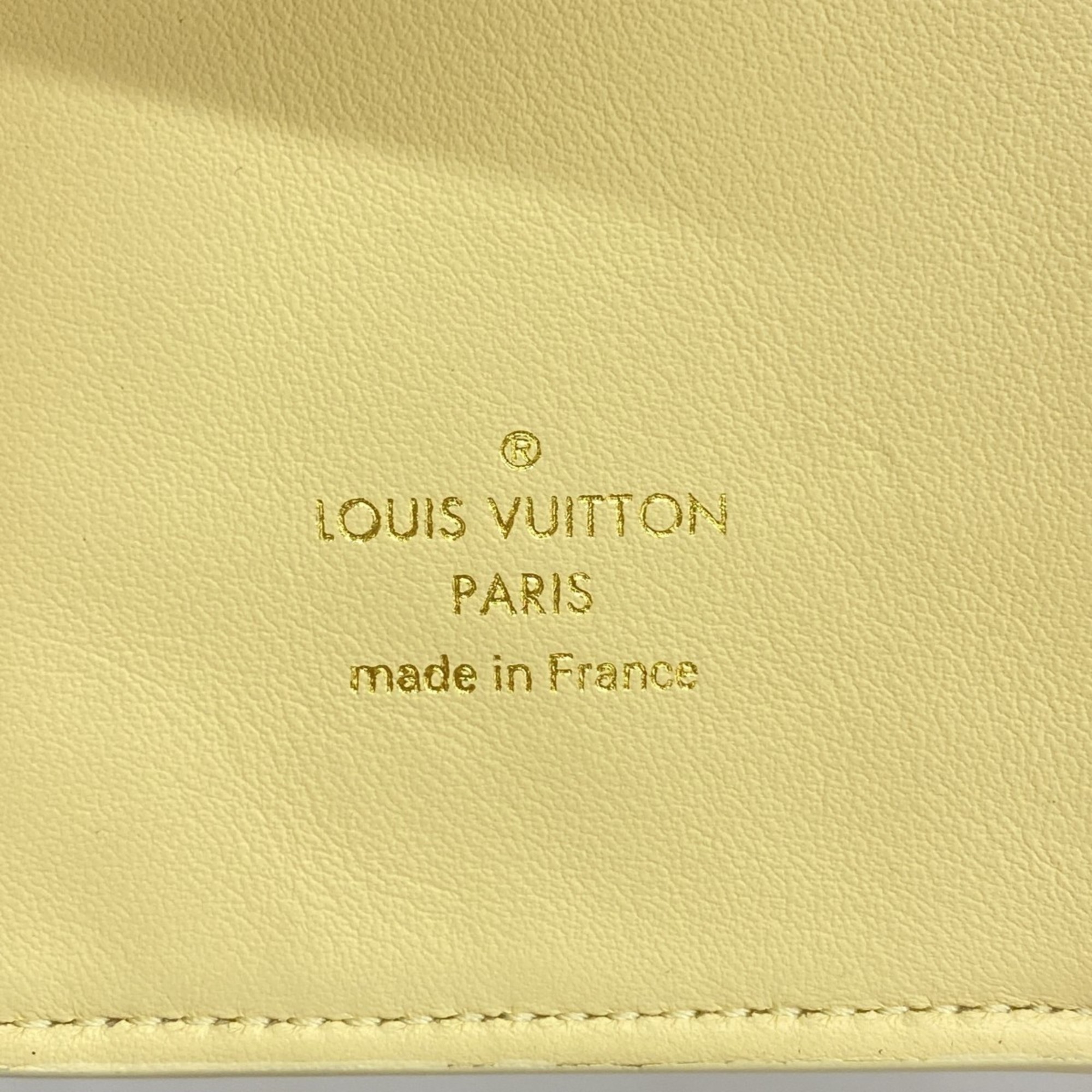 Louis Vuitton Wallet Vertical Compact M11975 Banana Yellow Limited Edition for Women