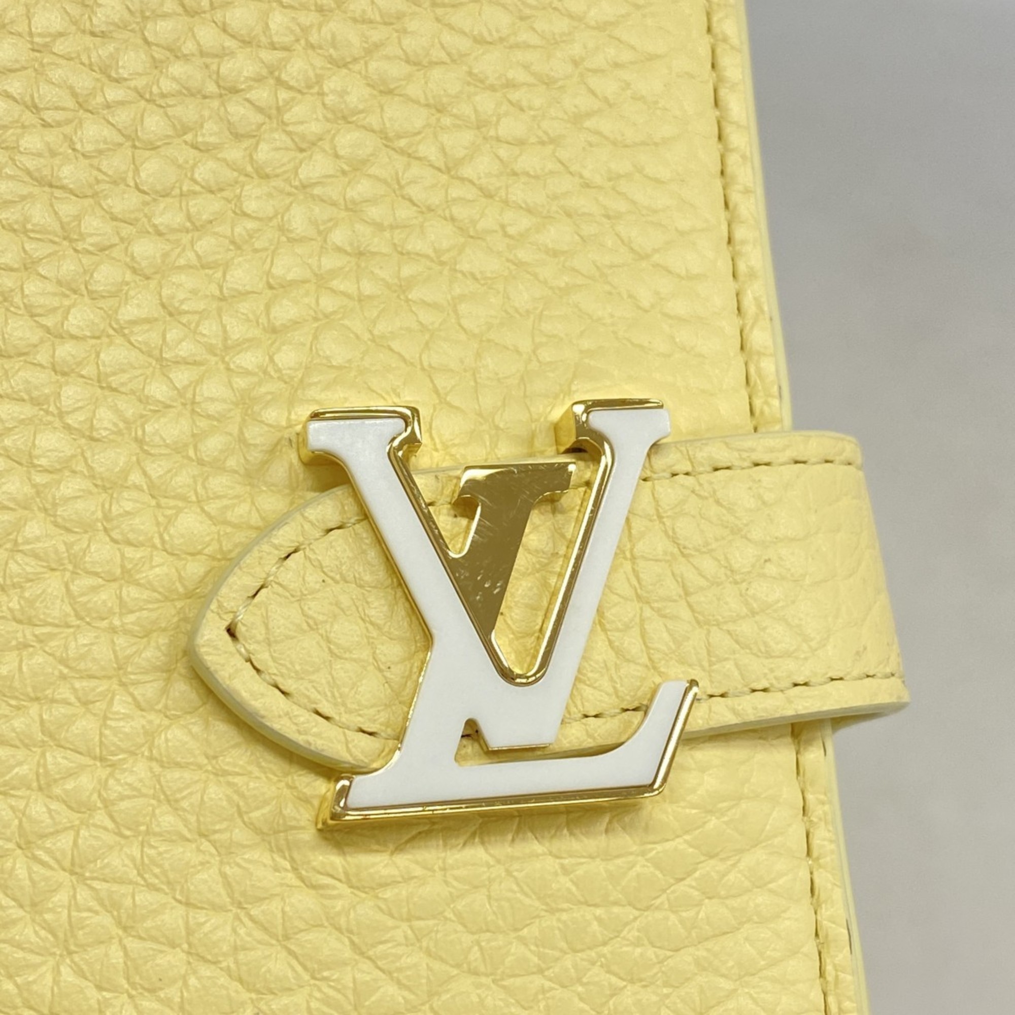 Louis Vuitton Wallet Vertical Compact M11975 Banana Yellow Limited Edition for Women