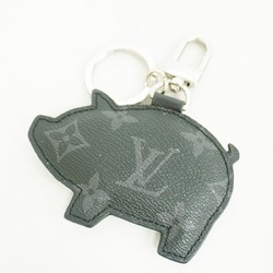 Louis Vuitton Keychain Monogram Eclipse Portugal Pig MP1994 Black Grey Men's