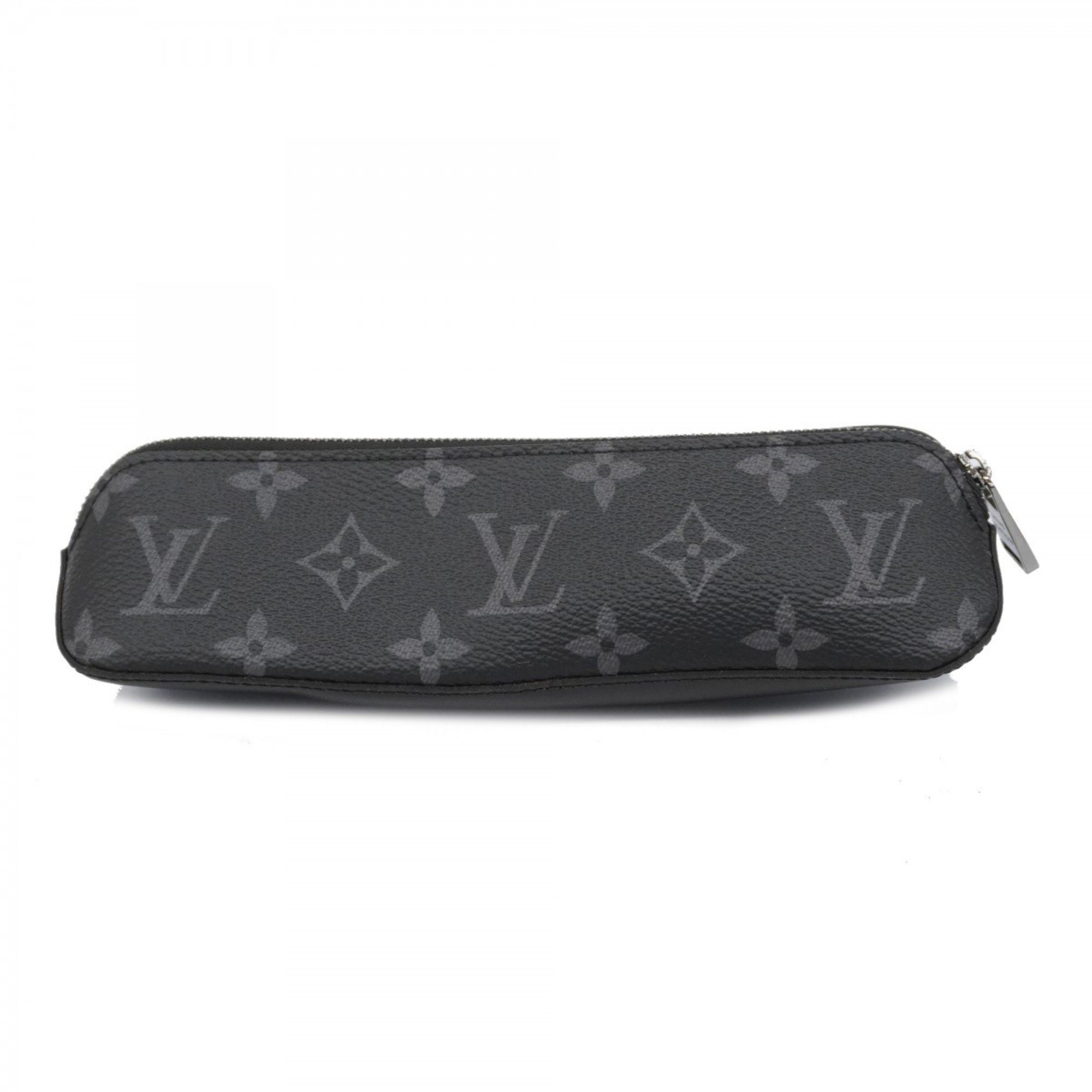 Louis Vuitton Pen Case Monogram Eclipse Truth Elisabeth GI0199 Black Grey Men's