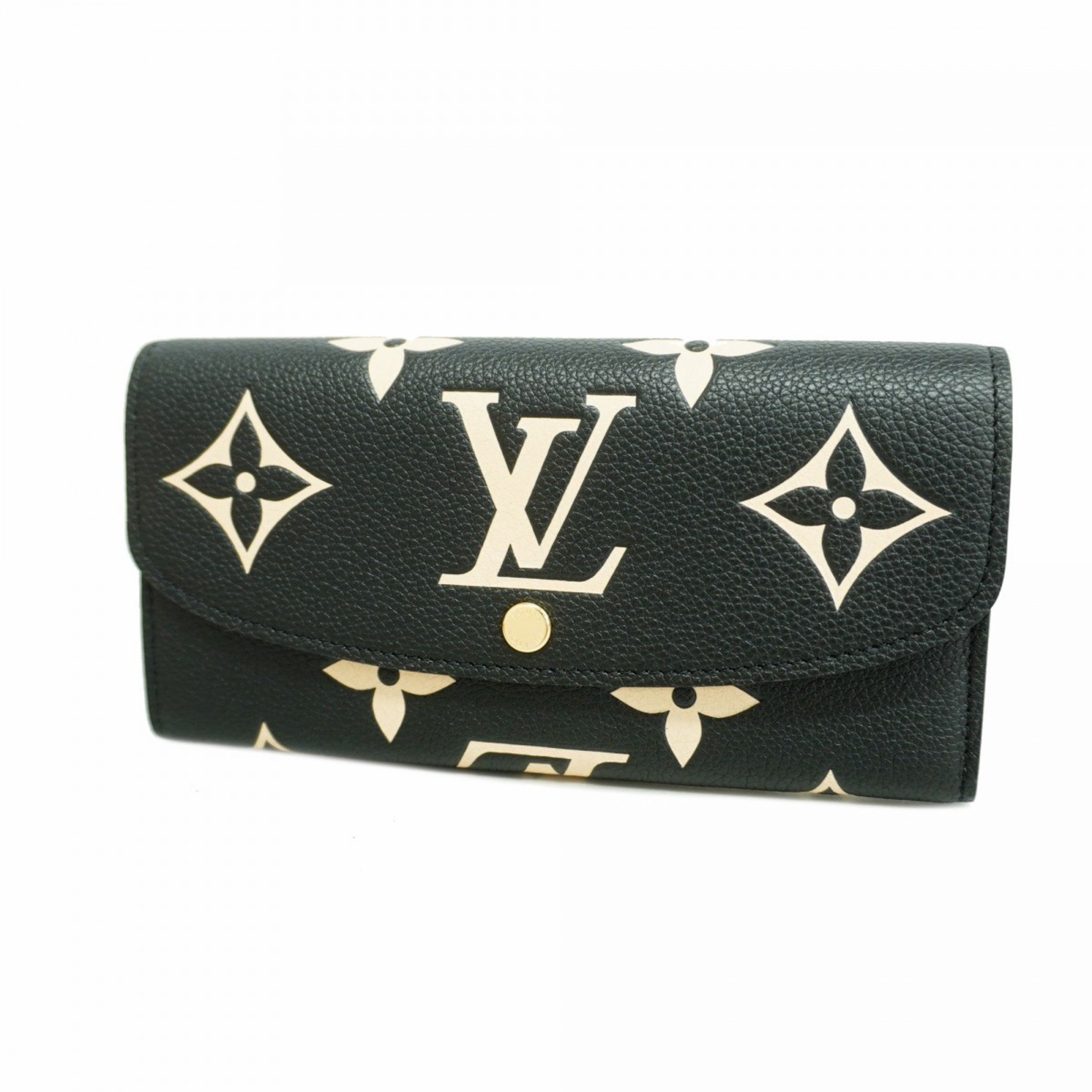 Louis Vuitton Long Wallet Monogram Empreinte Portefeuille Emily M83138 Bicolor Ladies