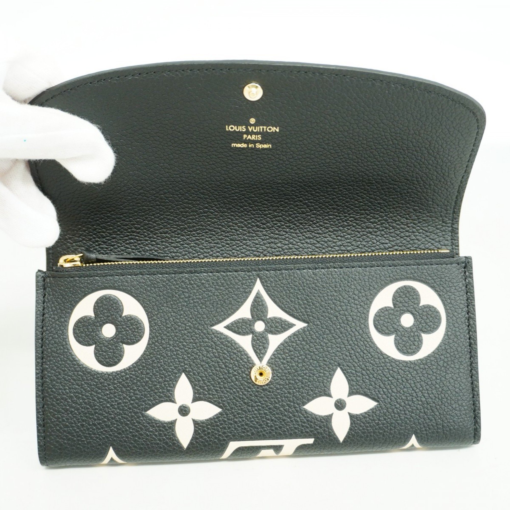 Louis Vuitton Long Wallet Monogram Empreinte Portefeuille Emily M83138 Bicolor Ladies