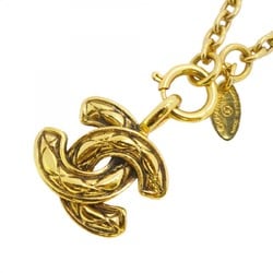 Chanel Necklace Coco Mark Matelasse GP Plated Gold Ladies